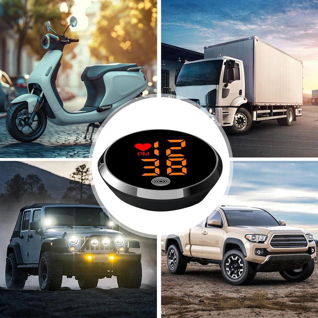 Dashboard Clocks For Vehicles Interior Adhesive Digital Clocks Stick On Small LED Time Display Watch For Car Dashboard Air Vent