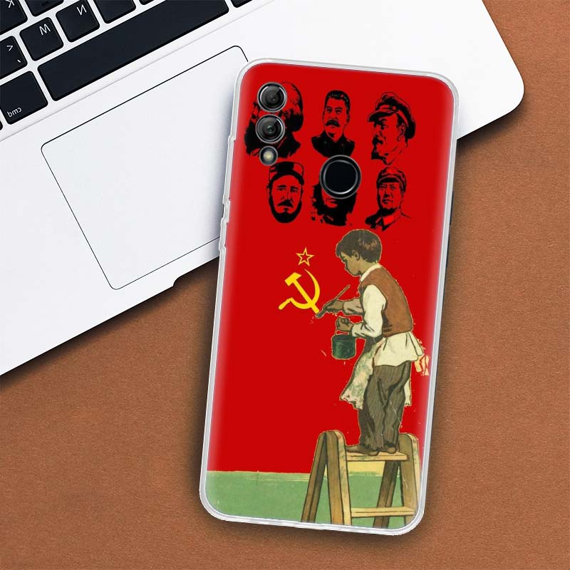 

Чехол с флагом Ленина Советского Союза для телефона Huawei Y5 Y6 Y7 Y9S P Smart Z 2021 2019 Honor 10 Lite 9 20 9X 8S 8X 8A Pro 20i Coqu Honor 20 Pro