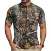 Herren Rundhals Kurzarm Radtrikot Atmungsaktiv Schnelltrocknend Leicht Reißverschluss Vorne Sportshirt für Outdoor-Fahrten