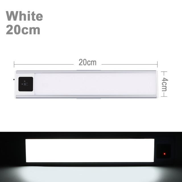 20/40cm Under Cabinet Light With Hand Sweep Sensor Switch USB Rechargeable Closet Night Lamp For Stairs Bedside Kitchen Lighting