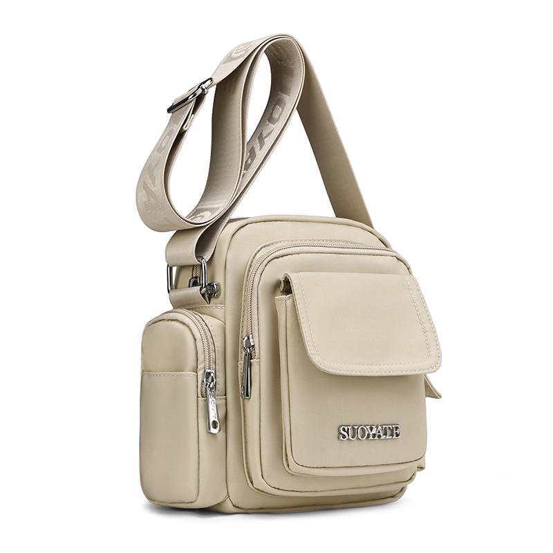 Water-repellent Nylon Bag Travel Shoulder Bag Women's Crossbody Bag Small Square Bag
