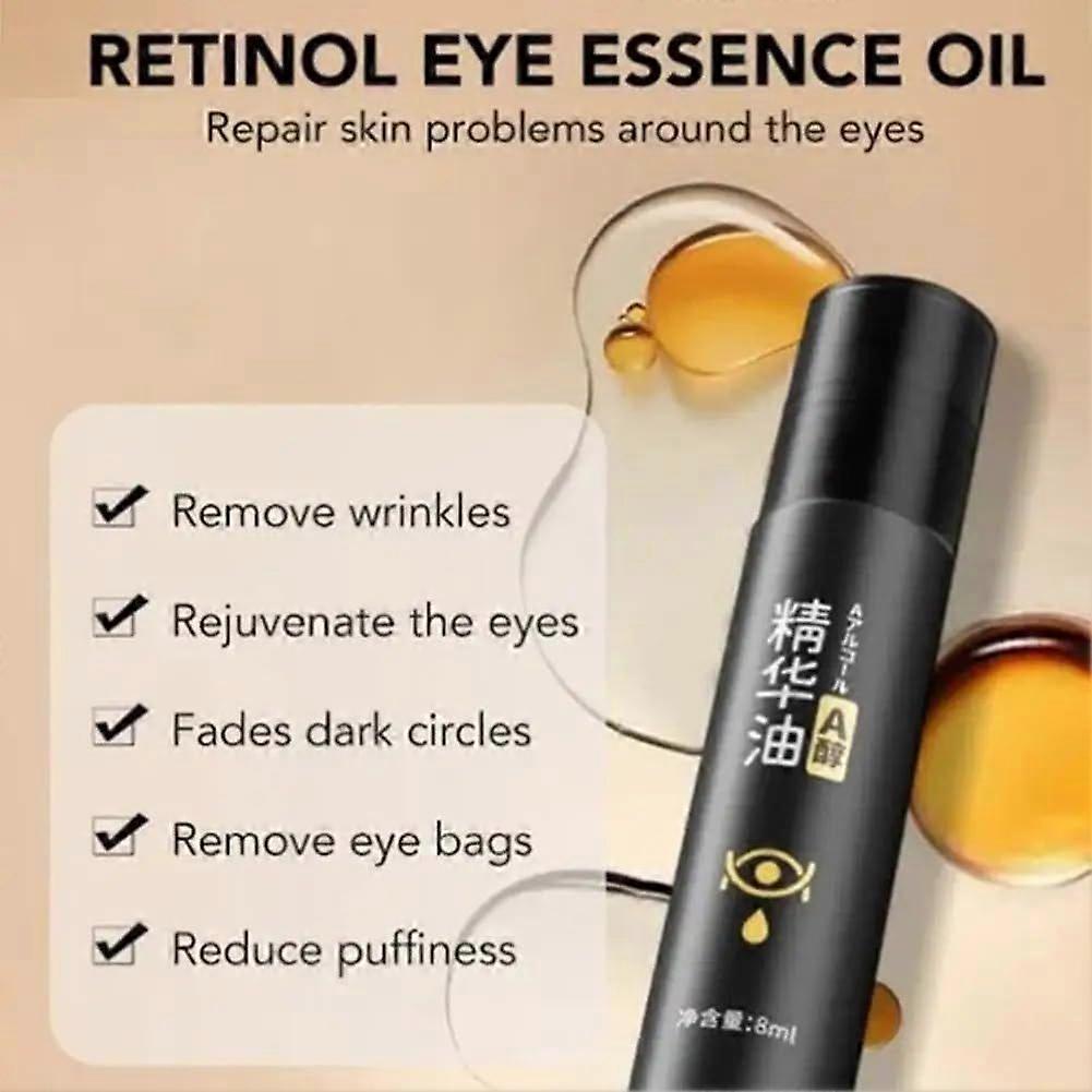 Retinol Anti-Wrinkle Eye Serum Oil, Eye Repair Stick, Under Roller Essence Oil for Eyebags and Dark Circles, Reduces Fine Lines, Anti Wrinkle Serum Fo