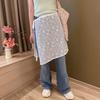 Elastic Lace Slack Stacking With Skirt Women'S High Quality Fresh And Sweet Fart Curtain Flower Apron