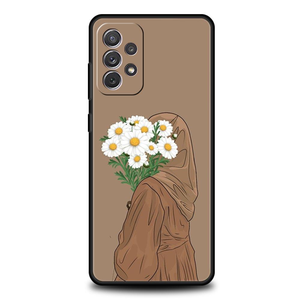 Phone Case For Samsung Galaxy A15 A13 A51 A71 A41 A31 A21S A03S A05 A35 A32 A55 A23 A25 A33 A53 A73 5G Muslim Arabic Girl Cover