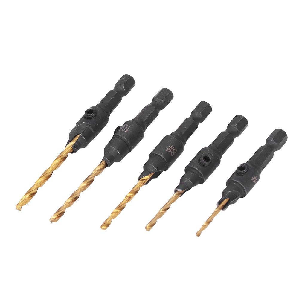1/4 Inch Hex Shank Counter Bit Set Power Drill Accessories For Plastic Metal Woodworking