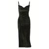 Sexy Slim Split Velvet Sling Party Dress Dress Female