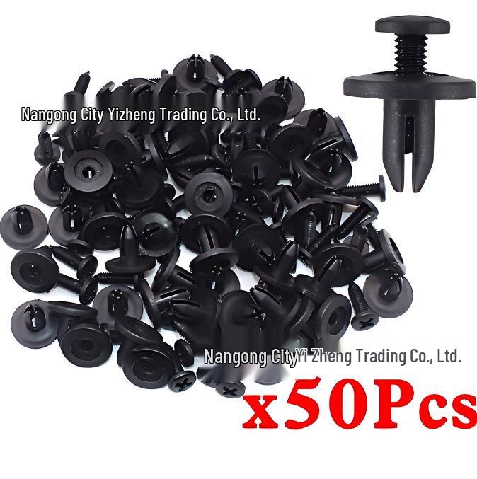

50-Piece 6mm Nylon Bumper Clips for Toyota Panels