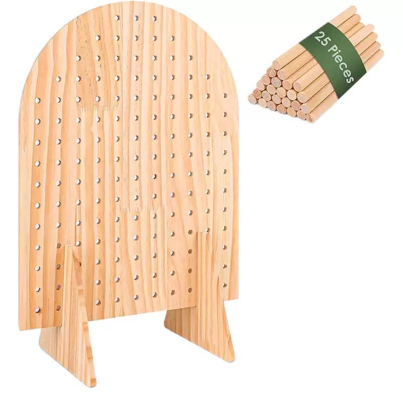 

1 шт., деревянный держатель для ключей, цветной, многоцелевой, кронштейн для доски с гвоздями, современный стиль, эллипс, стойка для хранения у входа 47*37