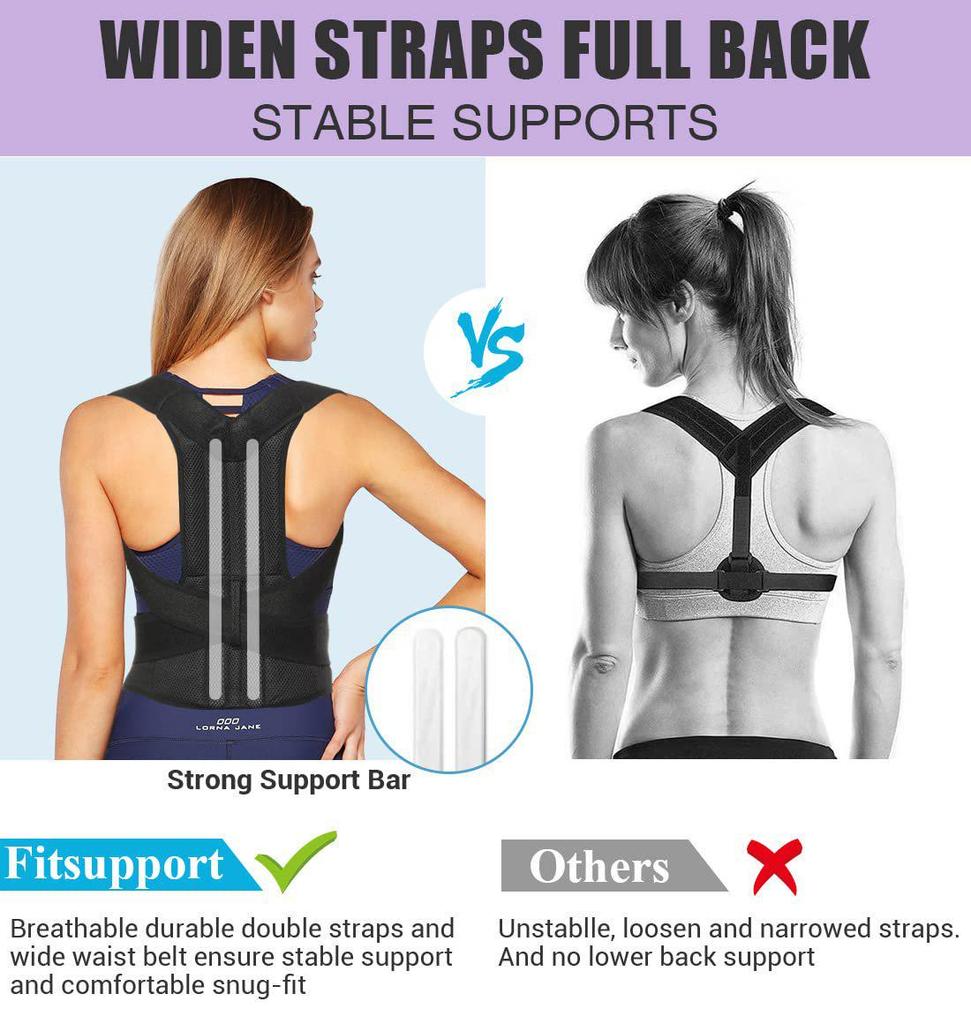 Posture Correction Belt with Shoulder Strap Support