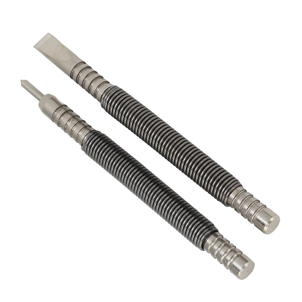 2 Pcs Nail Set Tool High Carbon Steel Double Ended Spring Nails Punch Tool Hammerless Nail Set Punch
