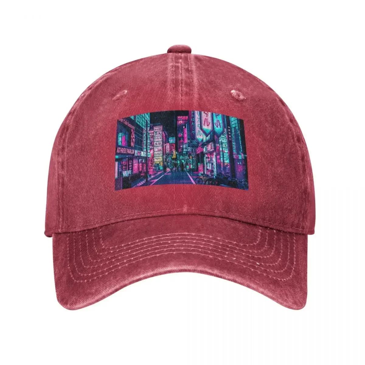 Tokyo  A Neon Wonderland Baseball Cap  Hat Baseball Cap Designer Hat Unisex Womens