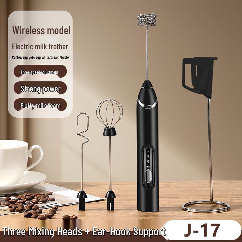 Stylish Electric Handheld Milk Frother & Mixer for Coffee and Eggs