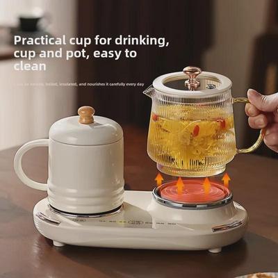 "Multifunctional Glass Tea Kettle with Constant Temperature for Office Use"
