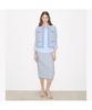 Tolibeochi Viscose Skirt - Vanilla / Blue
