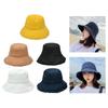 Sun Protection Women Bucket Hat Windproof Fisherman Cap Cotton Packable Sun Hat