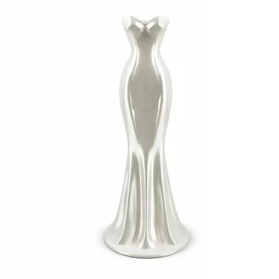 Elegante Kleiderförmige Vase, 3D-gedruckter minimalistischer Blumenhalter, Moderne dekorative Knospenvase für Wohnzimmer, Eingangsbereich, Schminktisch, Heimdekoration