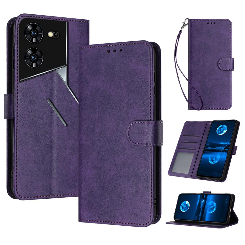 For TECNO Pova 5 Pro 4G Case Leather Stand Shockproof Cell Phone Cover with Wallet