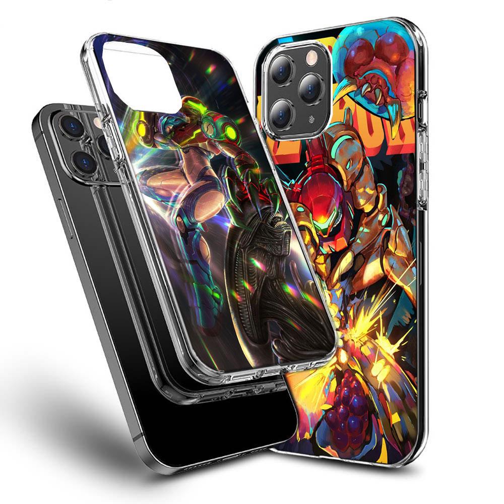 Game M-METROID Phone Case For Iphone 16E 15 Pro 14 Plus 17E 16 17 Pro Max Air 11 12 13 Mini Shockproof Capa Cute Cover TPU Cl