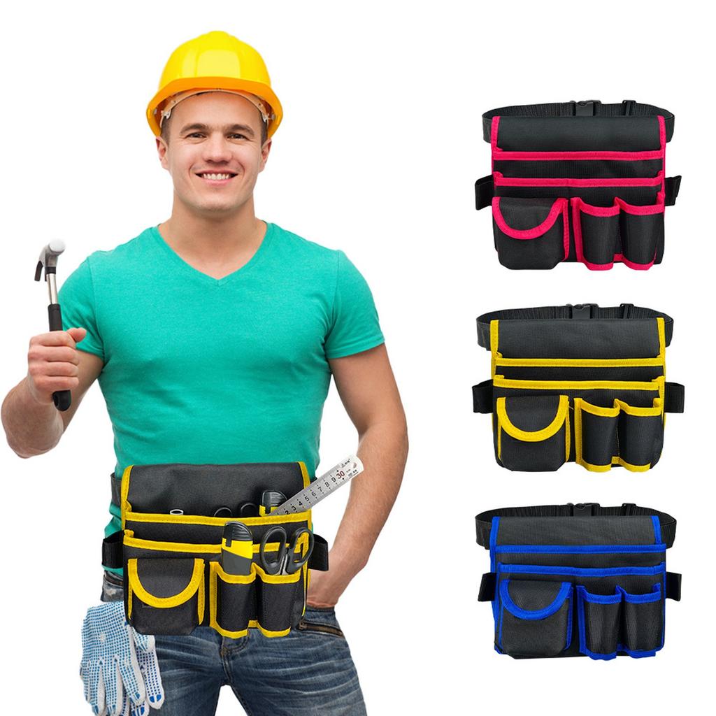 Multifunctional Tool Storage Bag Pouch Belt Electrician Drill Waist Bag Screwdriver Hardware Tool Bags Organizer