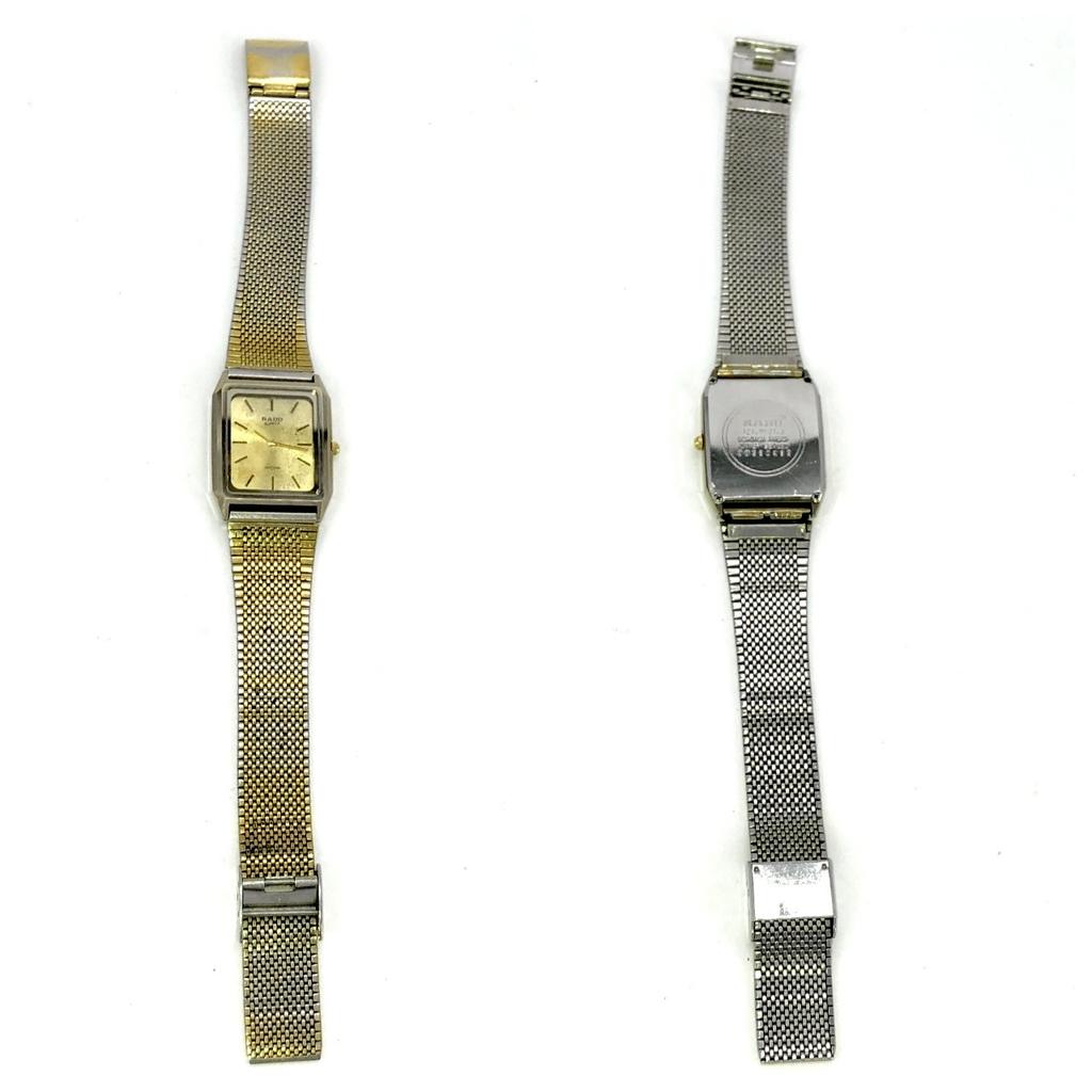 Working Good RADO DIASTAR 121.9521.3 Quartz QZ Battery Powered J0280492 Gold Dial SCRATCH PROOF Men's Watch WATER SEALED 2-Hand New Battery