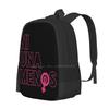 Not One Less-Girl Power Fashion Pattern Design Travel Laptop School Backpack Bag Girl Power Feminist Feminism Woman Pink Female