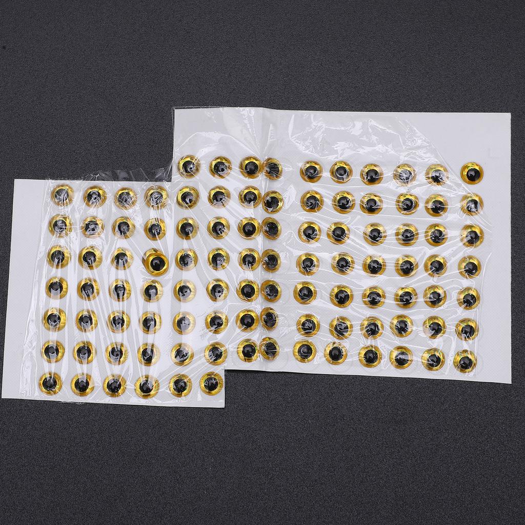 100Pcs Fishing Lure Eyes ThreeDimensional   Lightweight   Fisheye Sticker for Making Fishing Bait(Red )