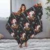 Cozy Christmas Blanket Soft Flannel Throw Warm Festive Holiday Decor Gift Home Bedroom Couch