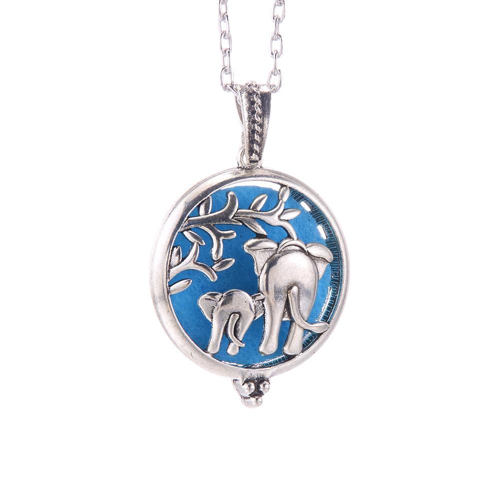 Aromatherapy Necklace Tree of Life Diffuser Jewelry Vintage Open Locket Pendant Essential Oil Perfume Aroma Diffuser Necklace