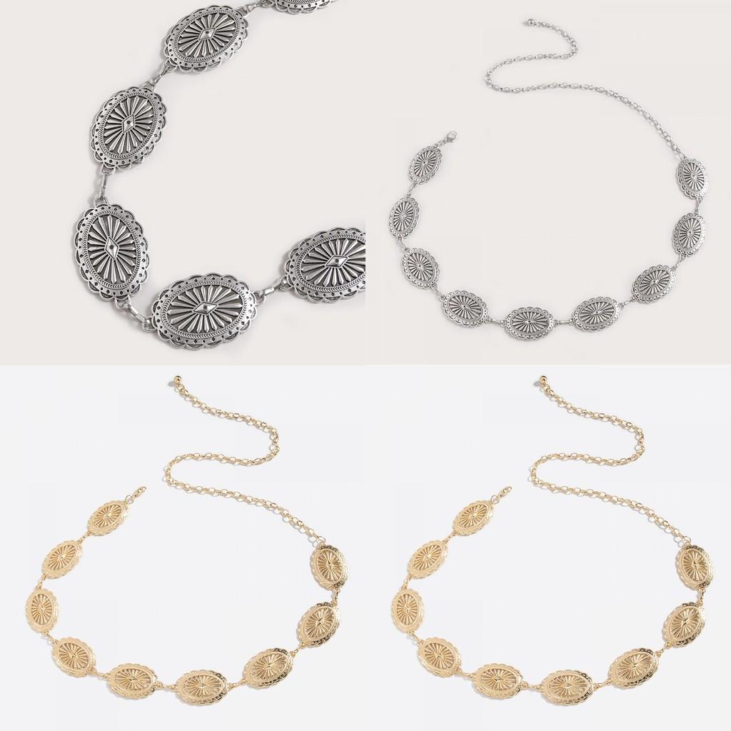 Metal Decorative Waist Chain With Intricate Carving For Ladies Fashion And Party Wear