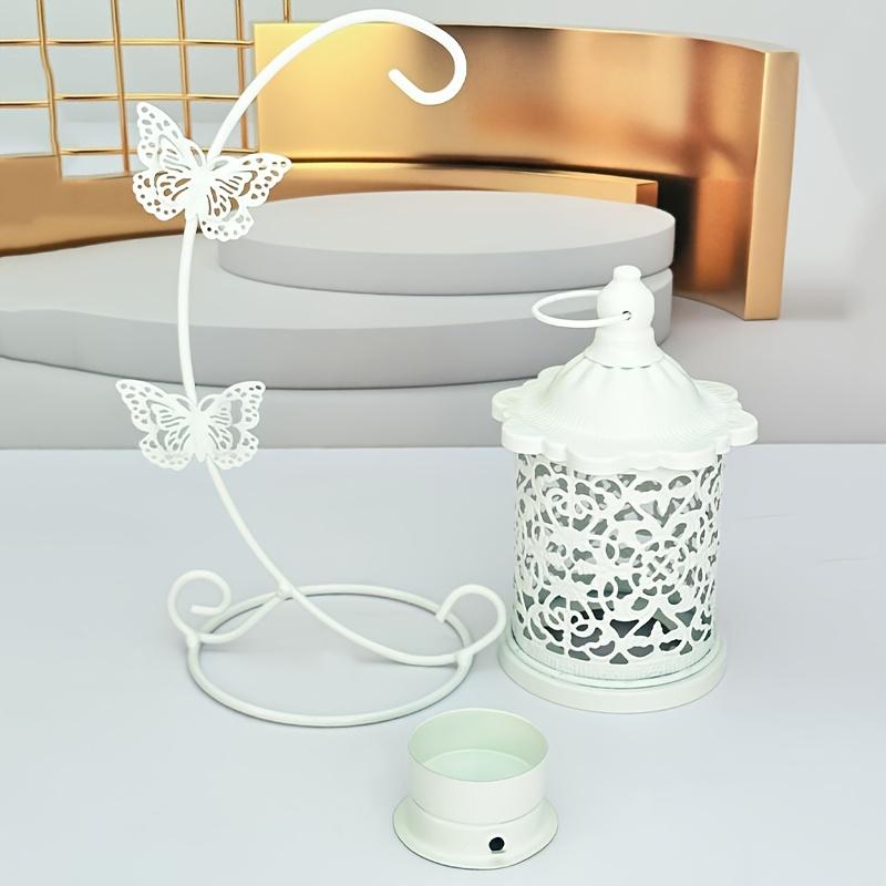 1pc European-Style Iron Hollow Butterfly Holder Decorative Crafts for Ramadan Eid Al-Fitr And Eid Al-Adha Christmas Decorations Halloween Decorations