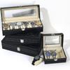 2/3/6/10/12 Grids Watch Storage Box Lockable Leather Flocking Cloth Watch Display Box Jewelry Box Watch Holder