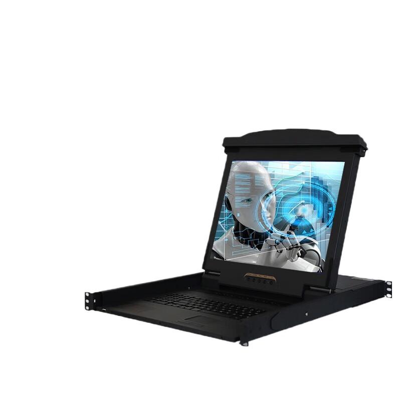 HuaRui 17-inch 8-Port LCD KVM Switch with IP Remote Access