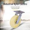 4" to 8" Heavy-Duty Nylon Casters - Double Bearing Swivel, Wear-Resistant Wheels for Trolleys