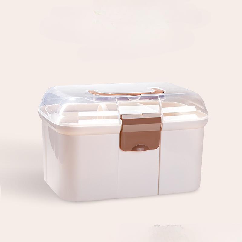 Nail art Toolbox Large capacity can put light therapy machine Nail polish glue portable double storage box nails technician new