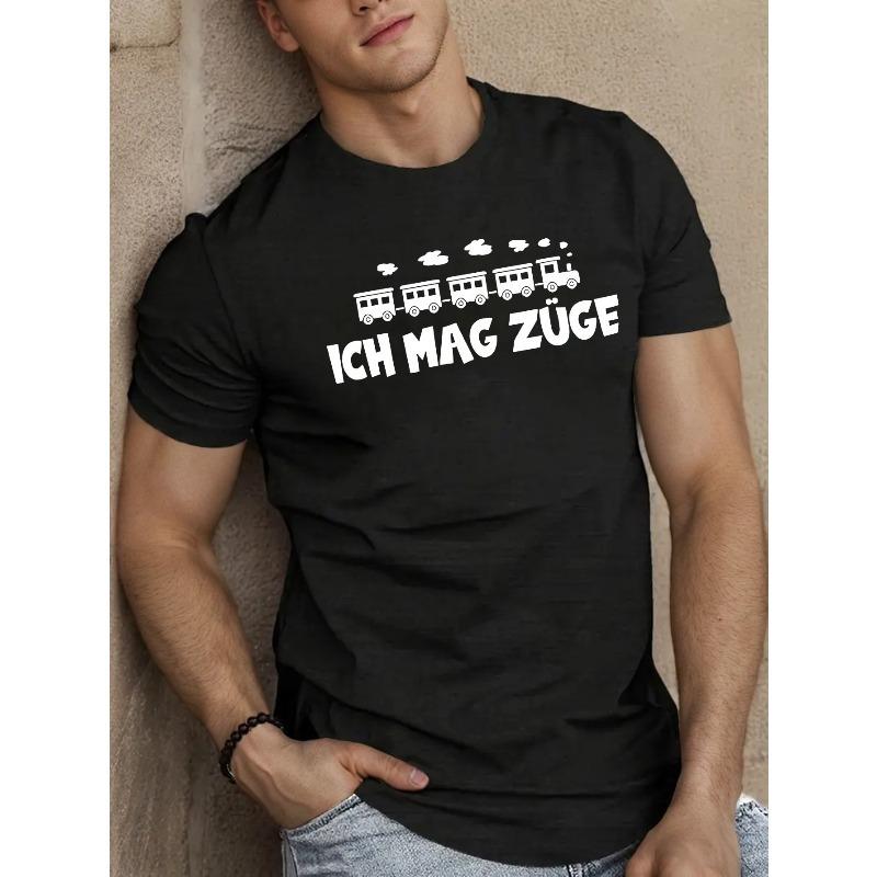 

European Size I Like Trains Men S Short Sleeve T-Shirt Summer T-Shirt Top 4XL