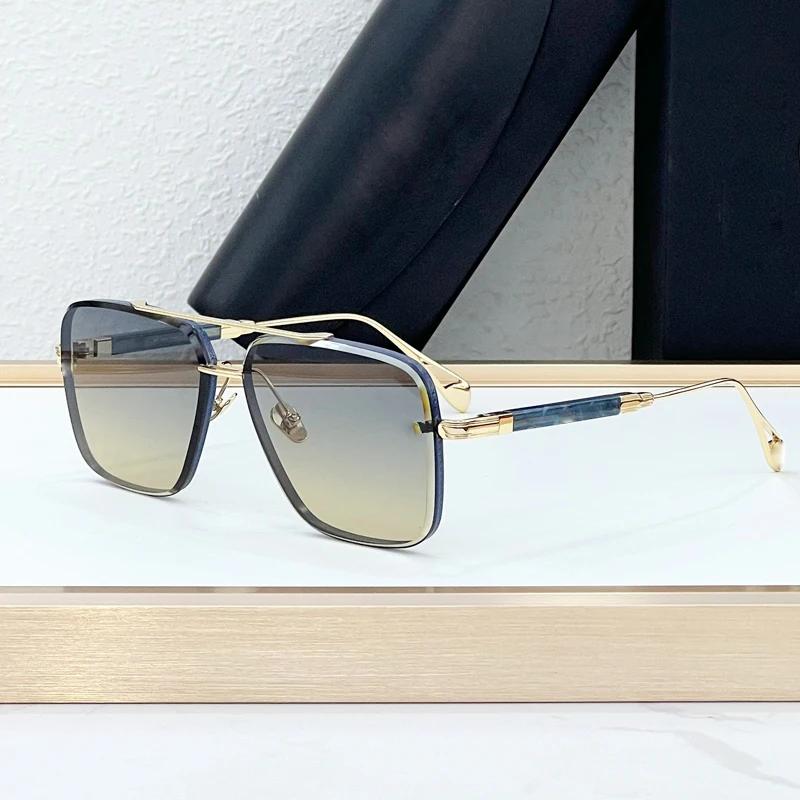 Z26 Champagne Gold Desinger Sunglasses for Men Women Alloy Big Square Gradient  Anti-reflective UV400 Fashion Gafas THE GEN I