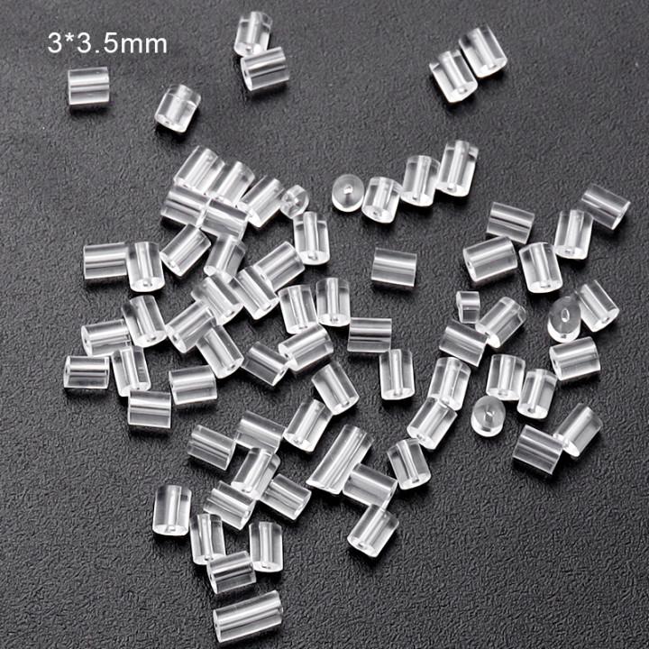 100-200pcs/Lot Rubber Ear Backs Stopper Earnuts Stud Earring Back Supplies For DIY Jewelry Findings Making Accessories Wholesale