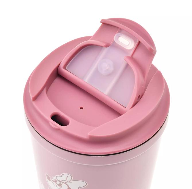 Disney Minnie Mouse Tumbler Stainless Steel with Holder and Charm, Colors NEW