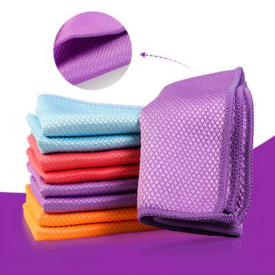 5 szt. Samochodowa ściereczka z mikrofibry w kratkę do wycierania szkła bez smug, ściereczka pogrubiona, kuchenne ręczniki do czyszczenia, chłonne plamy