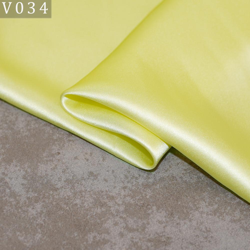HYSK Natural Genuine Pure 100% Silk Crepe Satin Fabric Silk China Duchess Plain Brown by Meter for Dress Bedding Wedding