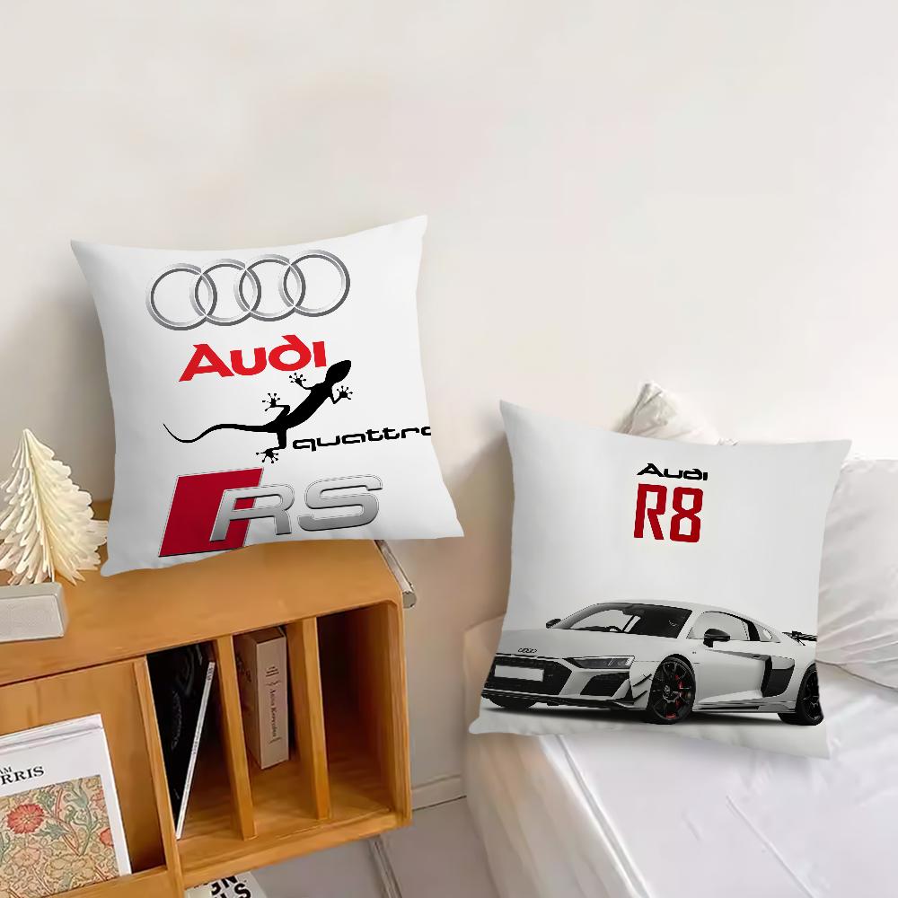 Racing Cars Cushion Cover Living Room Headboard Bedroom Office Cushion Cushion Sofa Nap Time Audis-ES Logo Pillow Case
