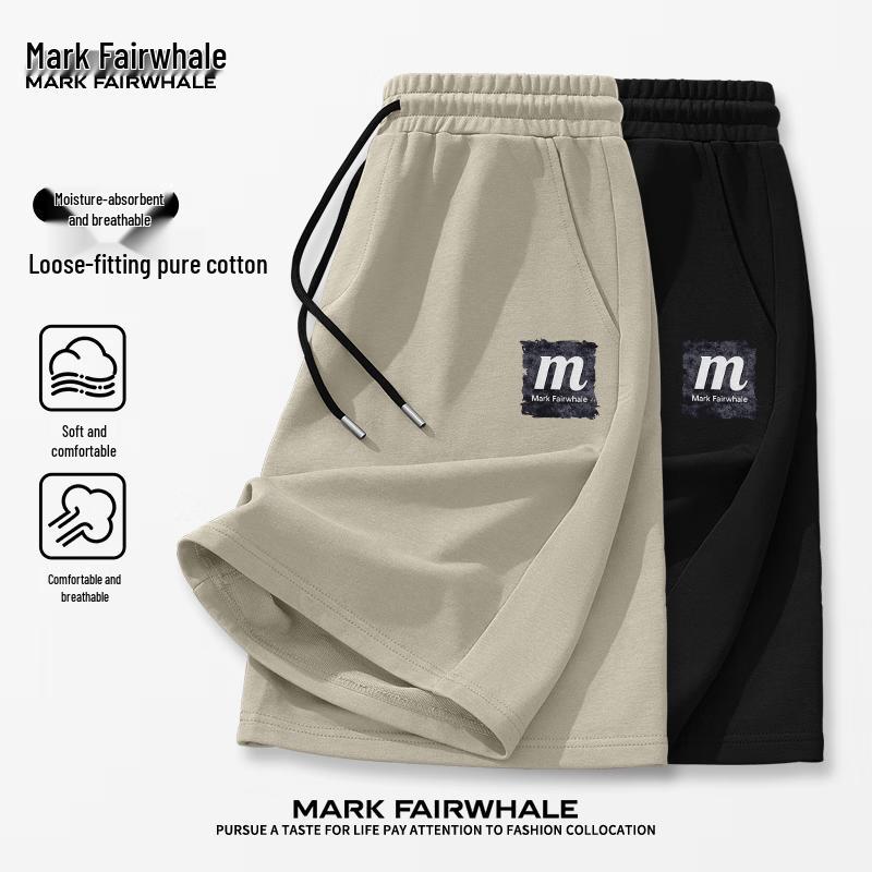 MARK FAIRWHALE Men's Moisture-Wicking Casual Cotton Shorts
