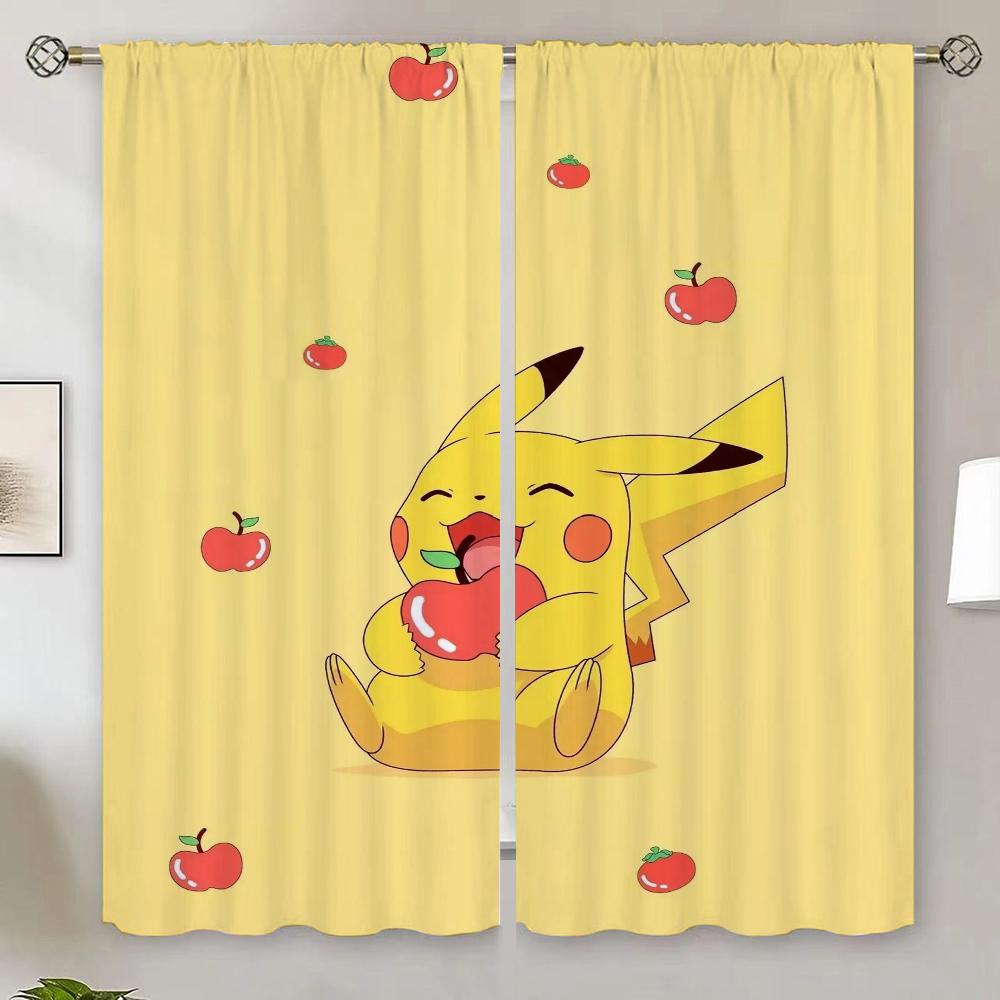 

Элегантные шторы для спальни, украшения P-Poke-mon, готовые шторы, дешевые вещи с бесплатной доставкой для дома, шторы W50xH70cmx2pcs-CL