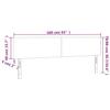 Vidaxl Zagłówek Do Łóżka Z Led, Czarny, 160X5X78/88 Cm, Aksamit