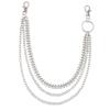 Layer 3 Punk Style Metal Fashion Jeans Chain Accessories Pendant Versatile Pants Key Chain Hip-Hop Waist Chain