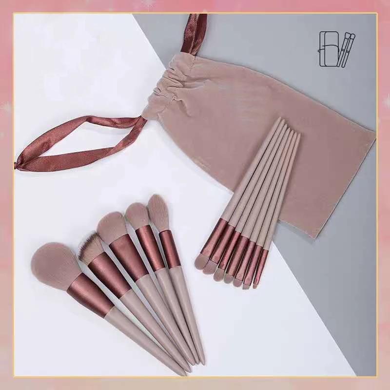 13pcs Professional Makeup Brush Set Soft Fur Beauty Highlighter Powder Foundation Concealer Multifunctional Cosmetic Tool Makeup