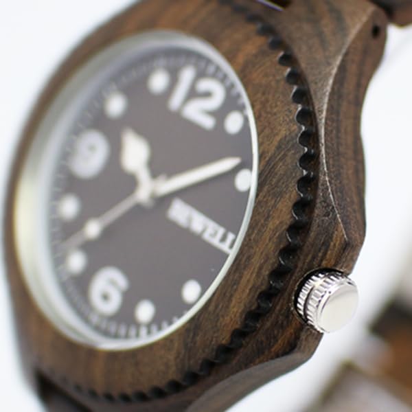Wooden Natural Wristwatch Wristwatch, Material, Lightweight, WDW002-02 Men's [ Item]