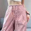Women's American Style Quick-Dry Summer Joggers with Drawstring, Low-Waisted Loose Fit for Casual Hiking