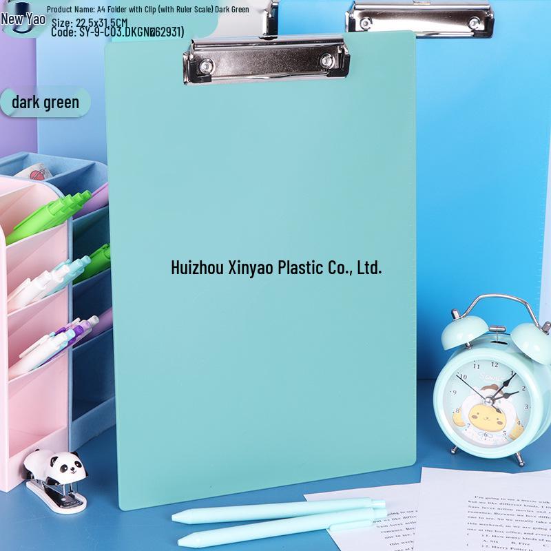 Large Capacity A4 File Box with Pen Slot & Clipboard for A5 Paper Storage