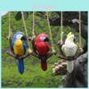 Creative Parrot Swing Figurine Garden Balcony Miniature Resin Decor For Home And Gift